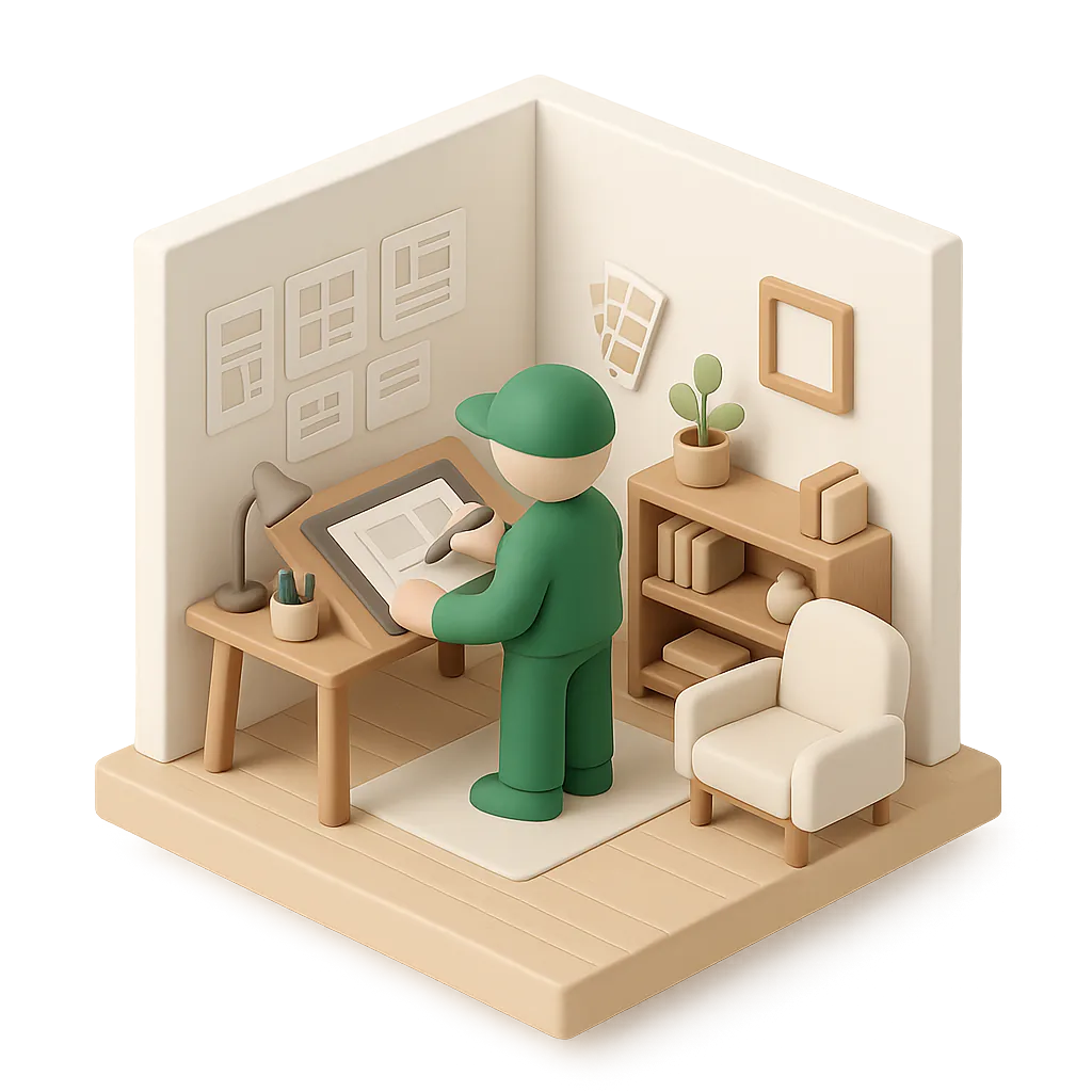 Illustration of design work