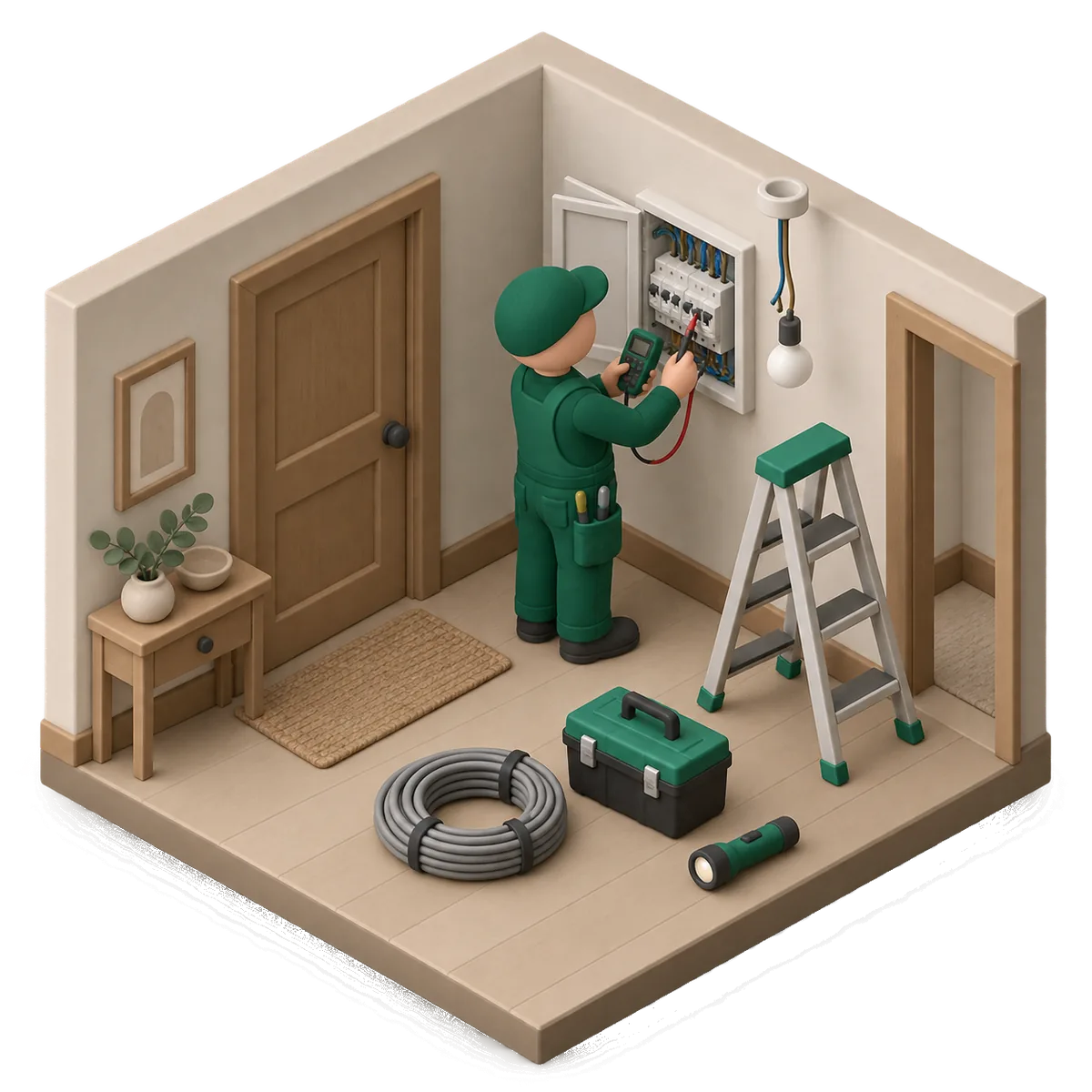 Illustration of electrical work
