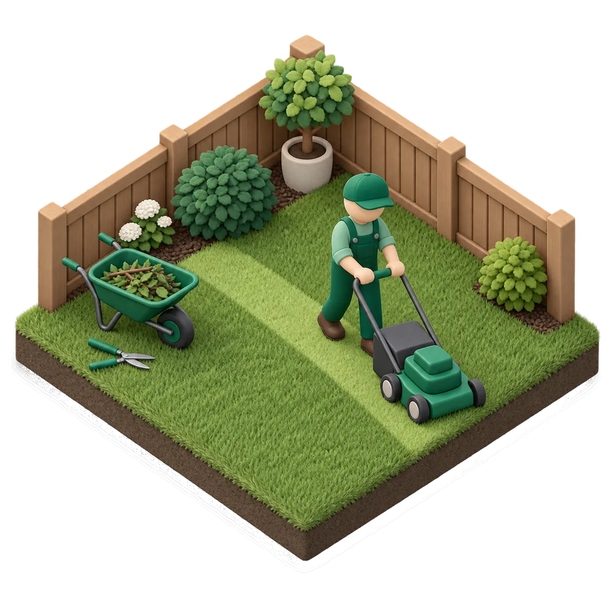 Illustration of gardening work