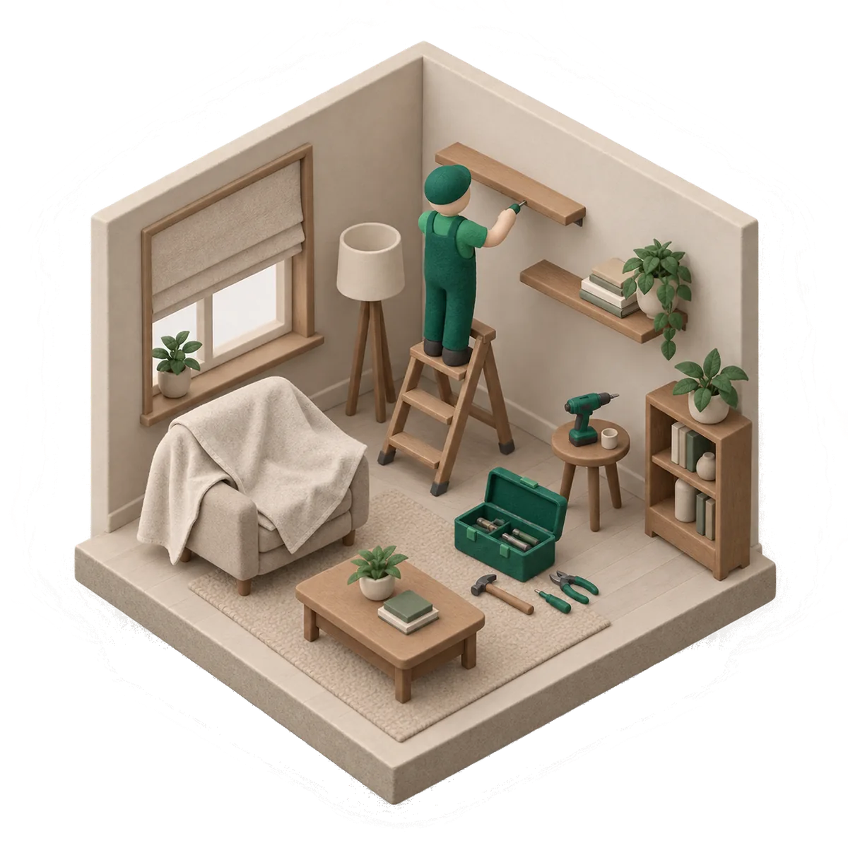 Illustration of handyman work