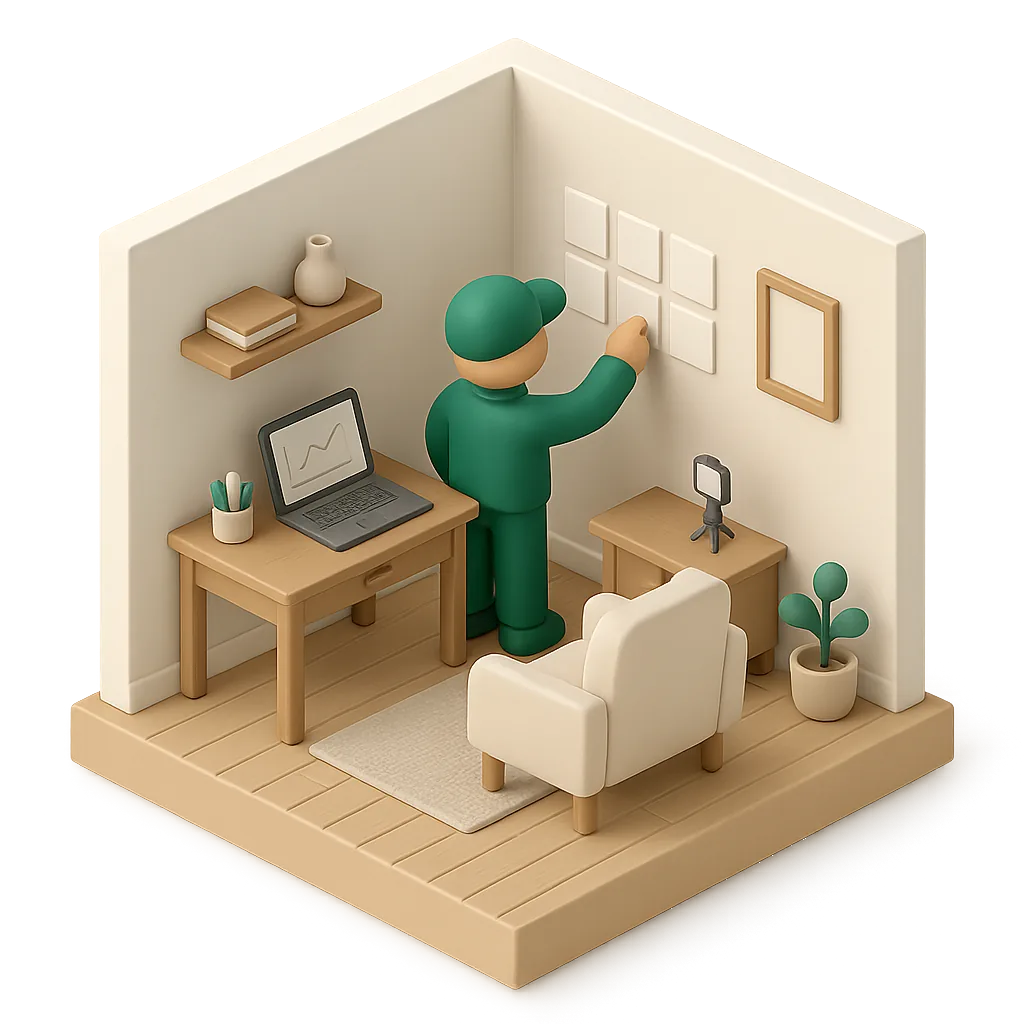 Illustration of marketing & social media work
