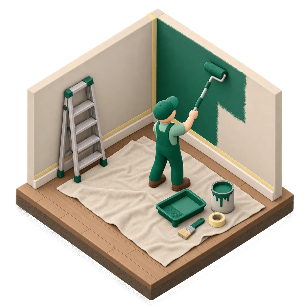 Illustration of painting & decorating work