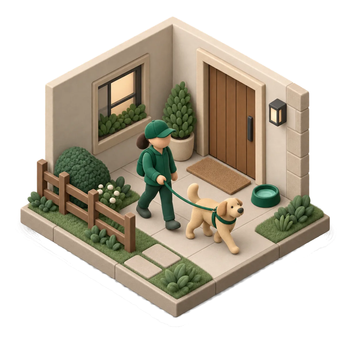 Illustration of pet care work