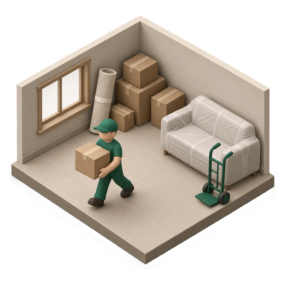 Illustration of removals work