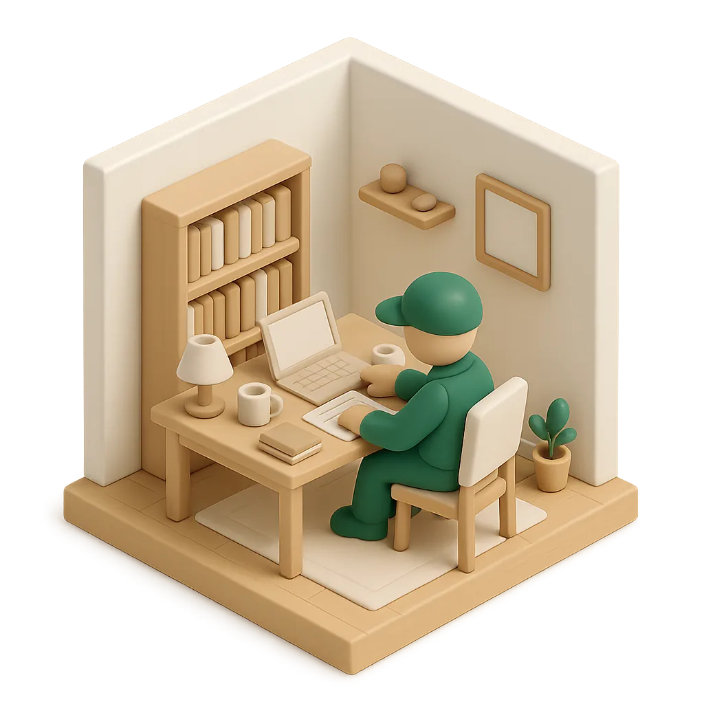 Illustration of writing & translation work